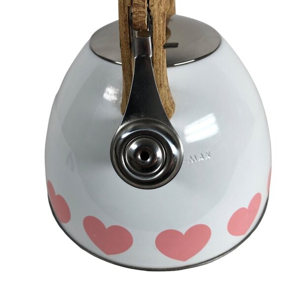 MasterClass Pink Heart Tea Kettle Whistling Stainless Steel Premium 2.6 QT - Picture 5 of 9